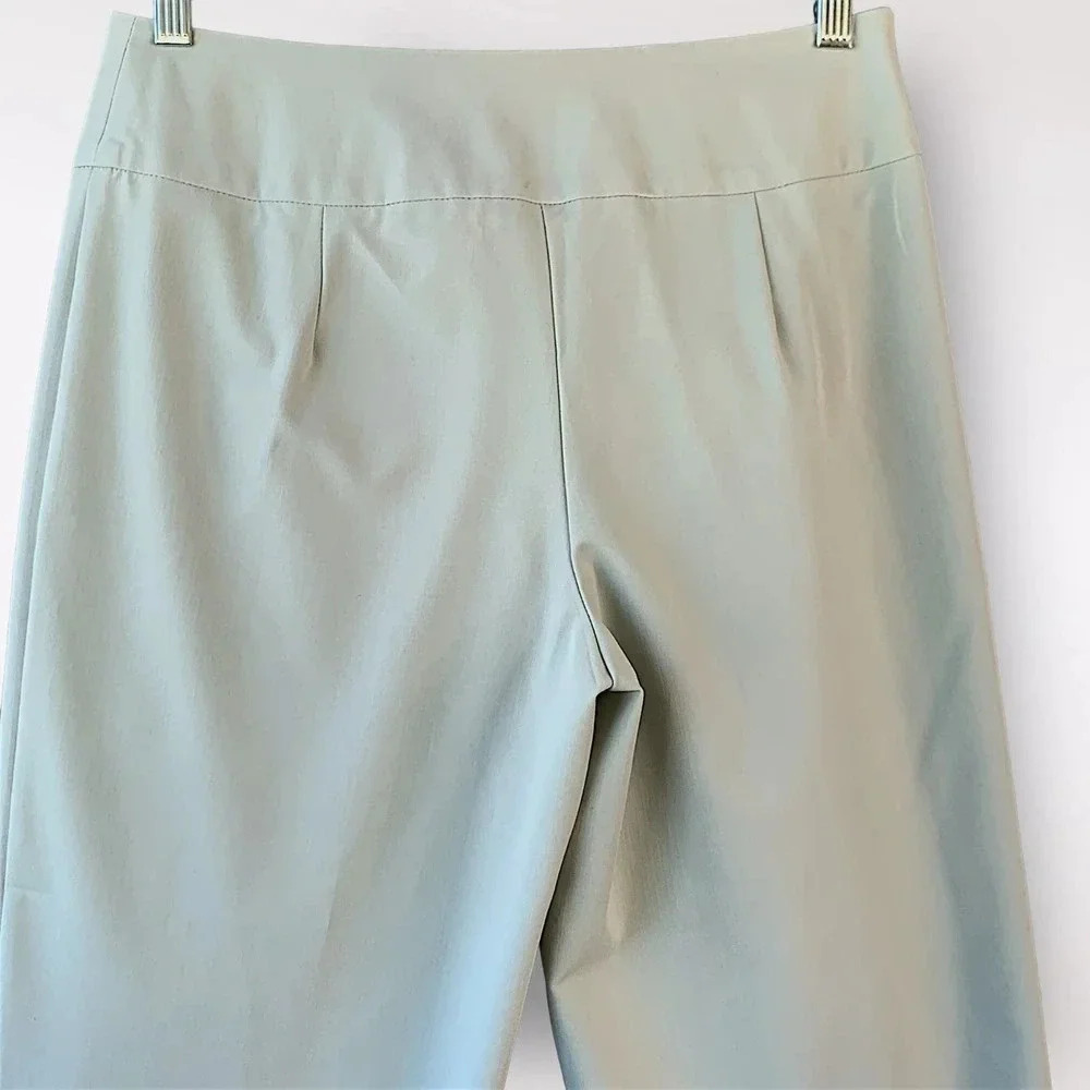 Tailor B. Moss Casual Straight Leg High Waist Trouser Pants Women Size 6 Green - Picture 8 of 14